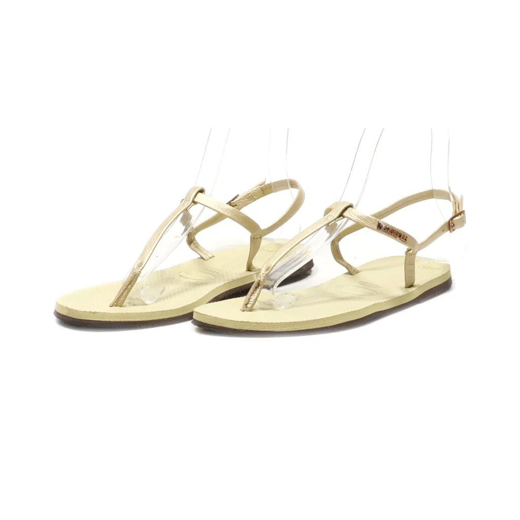 Havaianas Flat Sandals Eva Beige Colour For Women