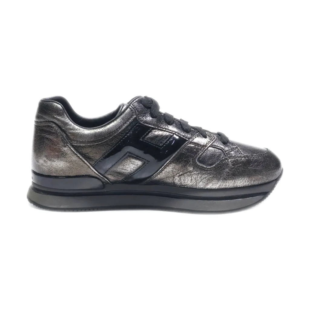 Hogan Low-Top Sneakers Leather Brown Colour For Women