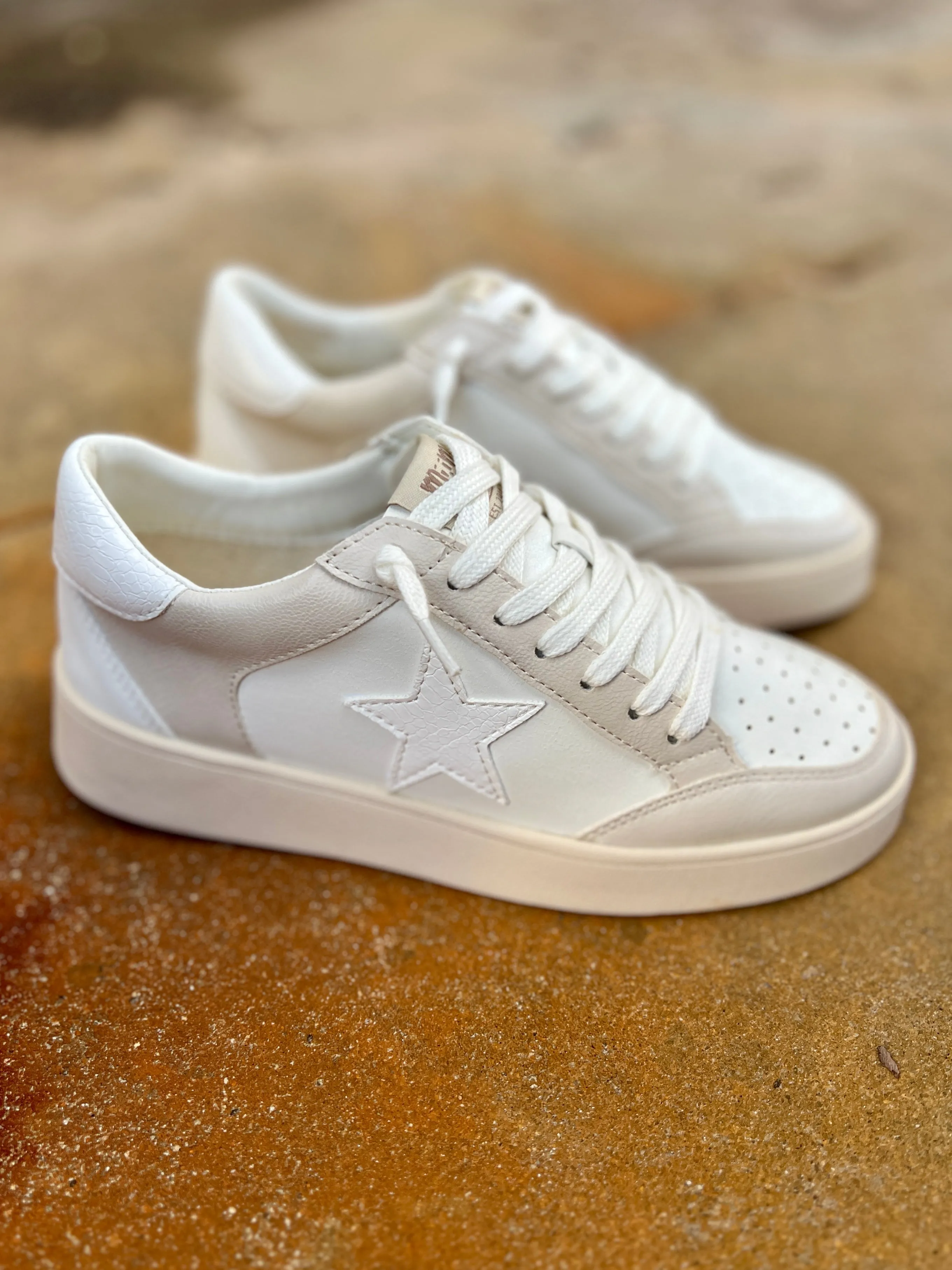 Juniper's Beige Star Sneakers