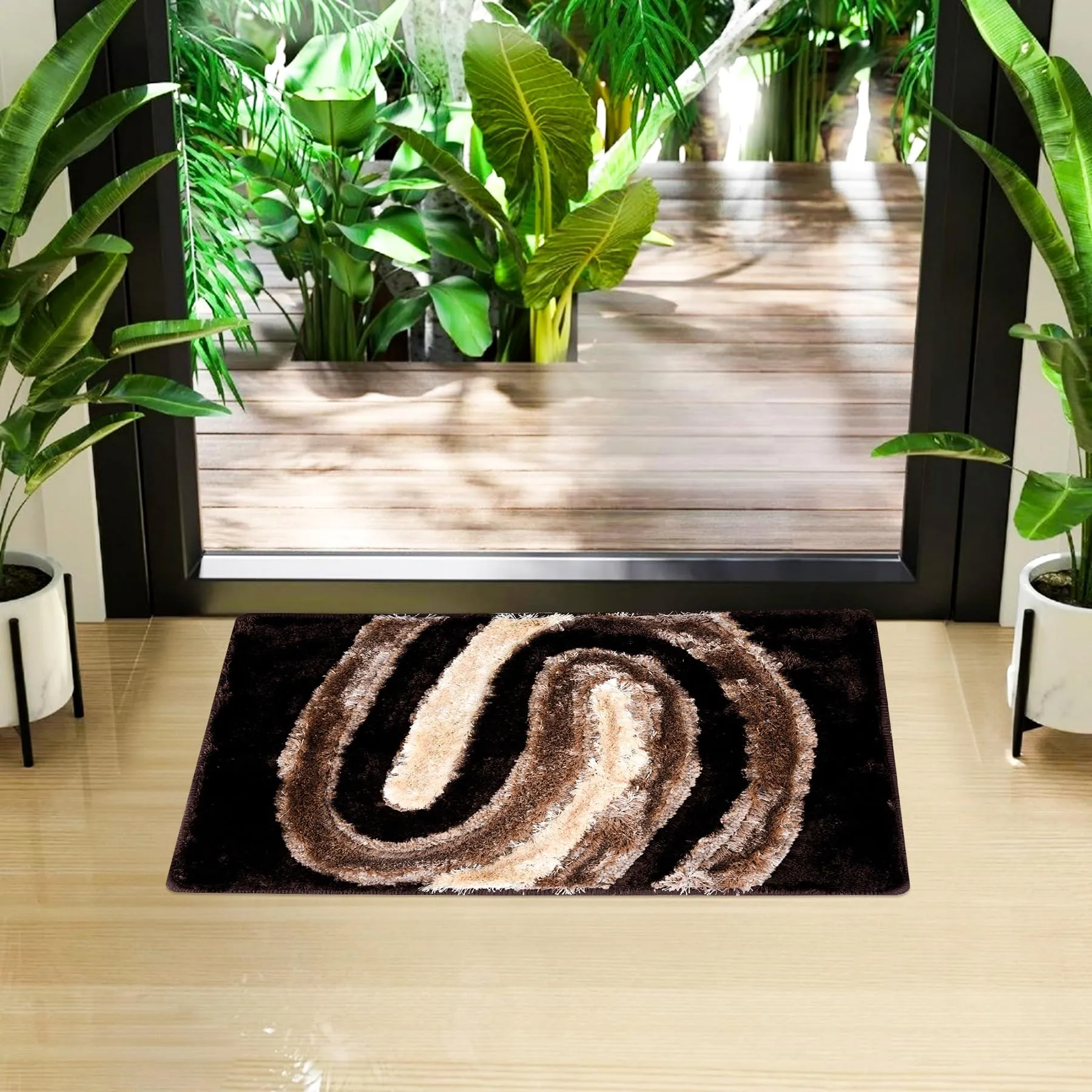 Kuber Industries Door Mat | Dust Trapper Mat | Door Entrance Mat | Anti-Skid Door Mat | Floor Mat for Home Entrance | U-Print Far Door Mat | Entryway Door Mat | Dark Brown