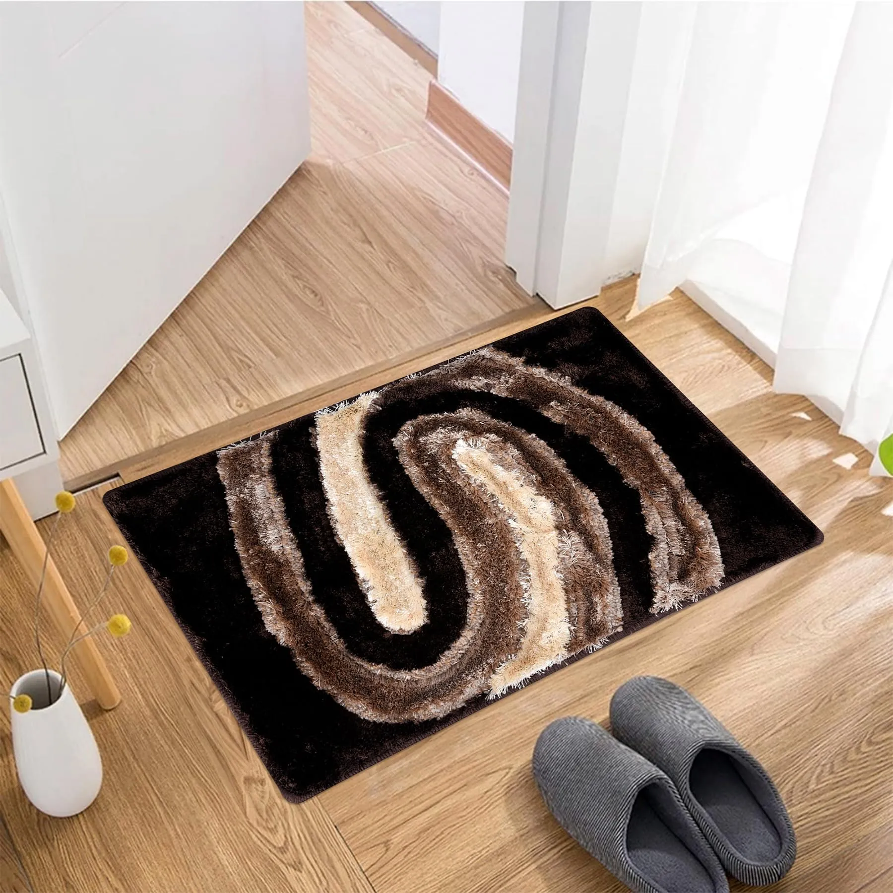 Kuber Industries Door Mat | Dust Trapper Mat | Door Entrance Mat | Anti-Skid Door Mat | Floor Mat for Home Entrance | U-Print Far Door Mat | Entryway Door Mat | Dark Brown