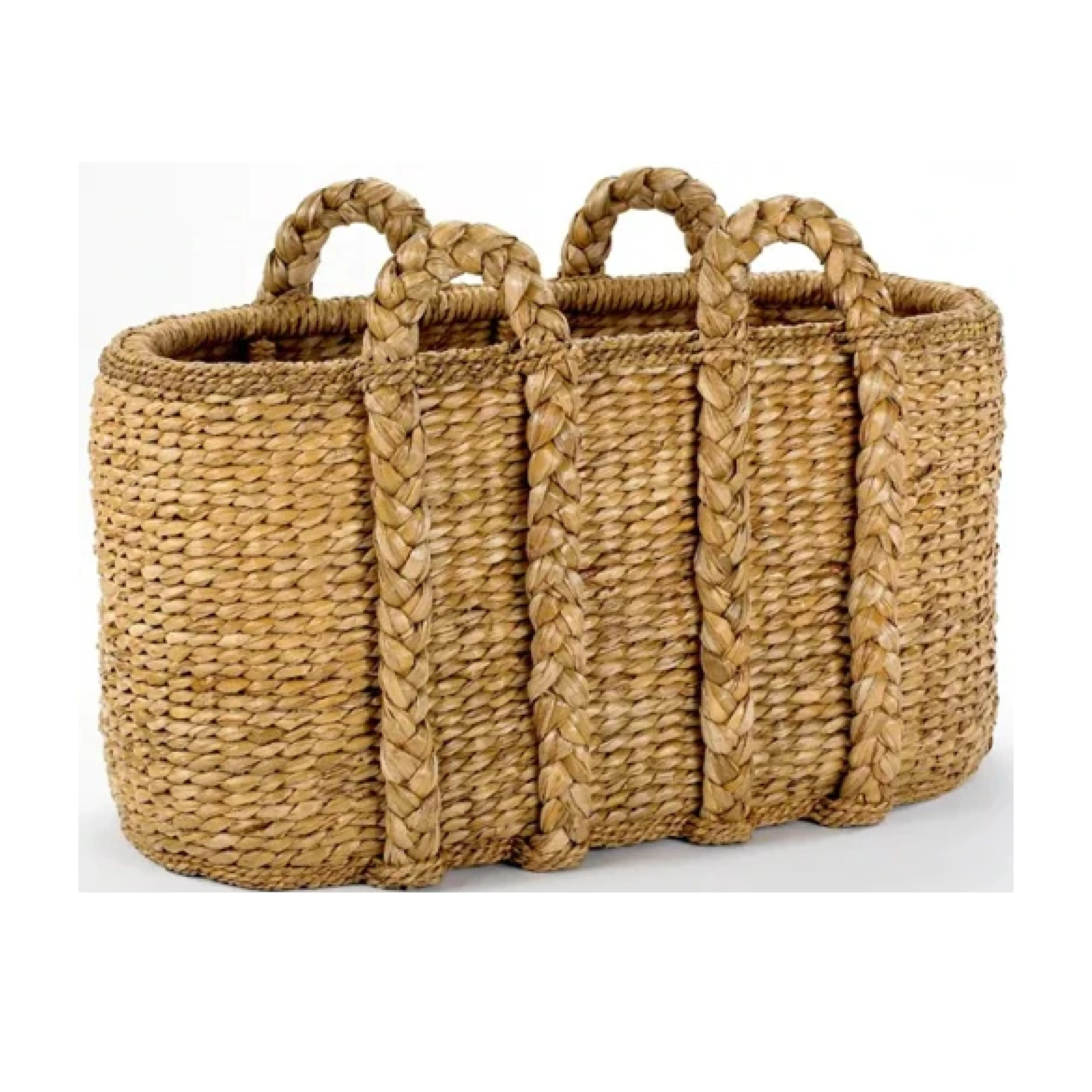 Large Oval Sweater Weave Log Basket