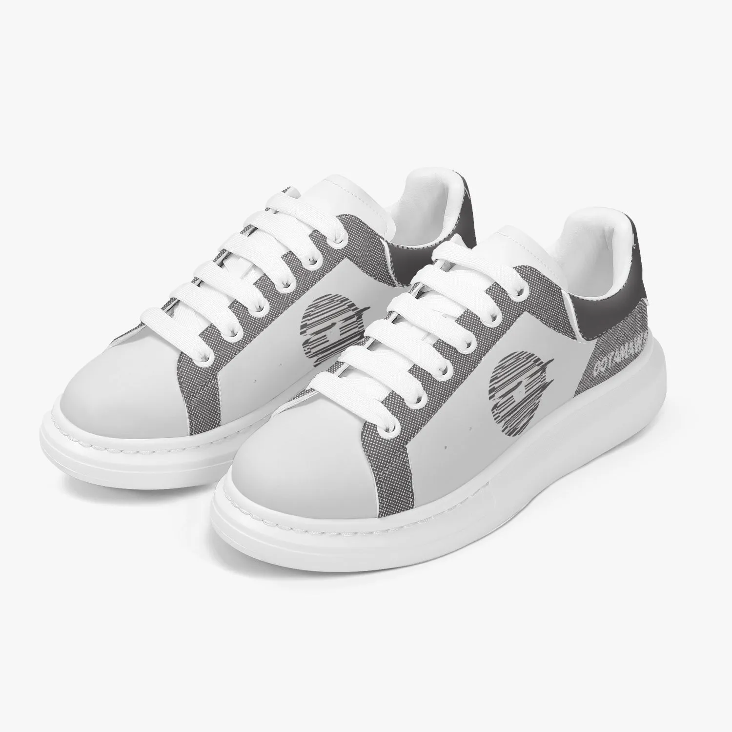 Lifestyle Low-Top Leather Sneakers Grey