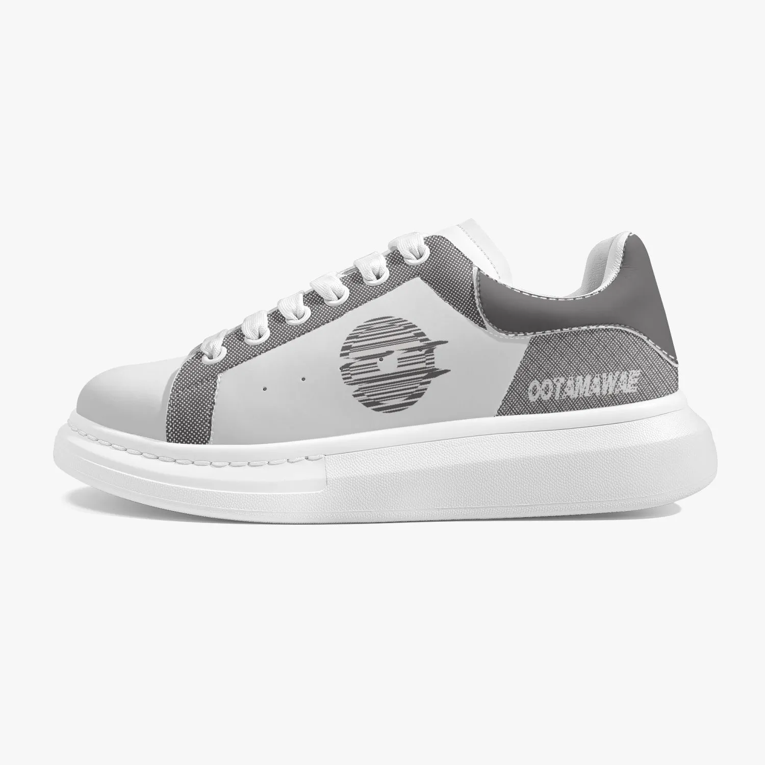 Lifestyle Low-Top Leather Sneakers Grey