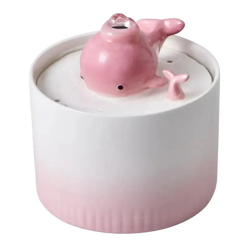 Little Whale Ceramic Pet Water Fountain – Stylish and Functional Cat Water Fountain