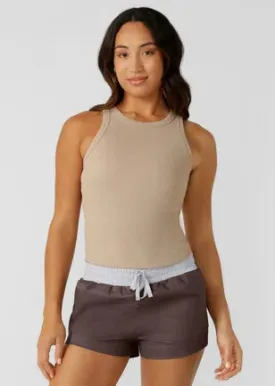 Lorna Jane Basics Rib Tank - Latte