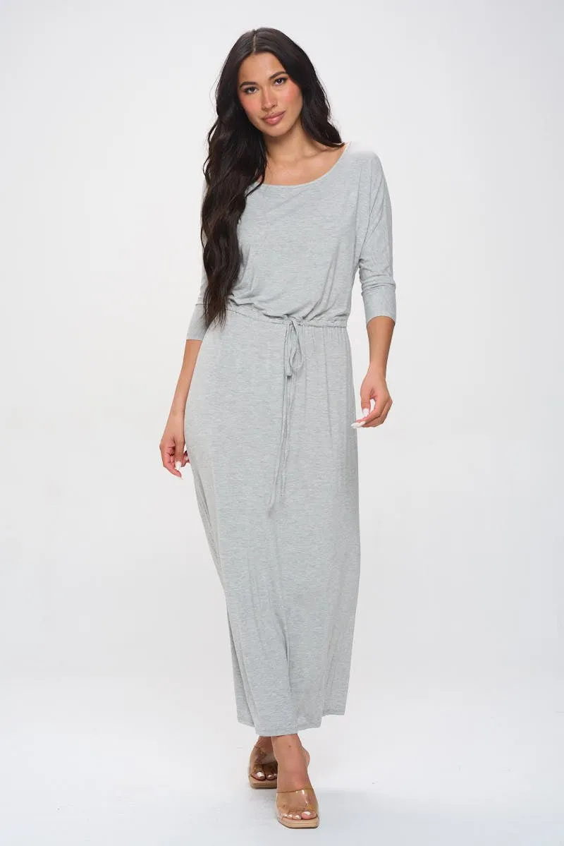 Mackenzie Dolman Sleeve Boyfriend Knit Maxi