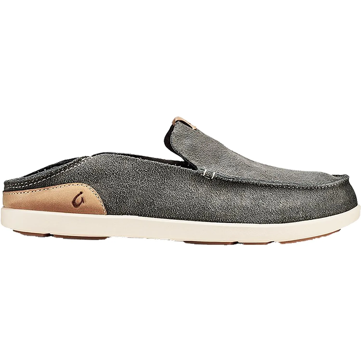 Men's OluKai Nalukai Kala Slip-On Fog/Bone Leather