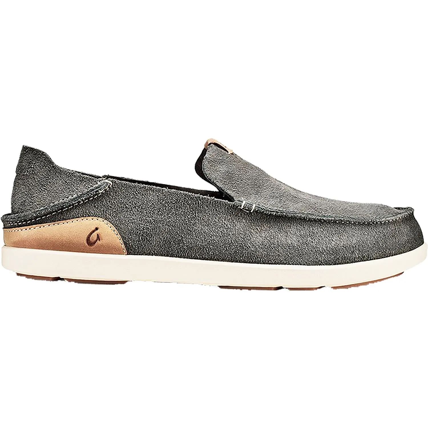 Men's OluKai Nalukai Kala Slip-On Fog/Bone Leather