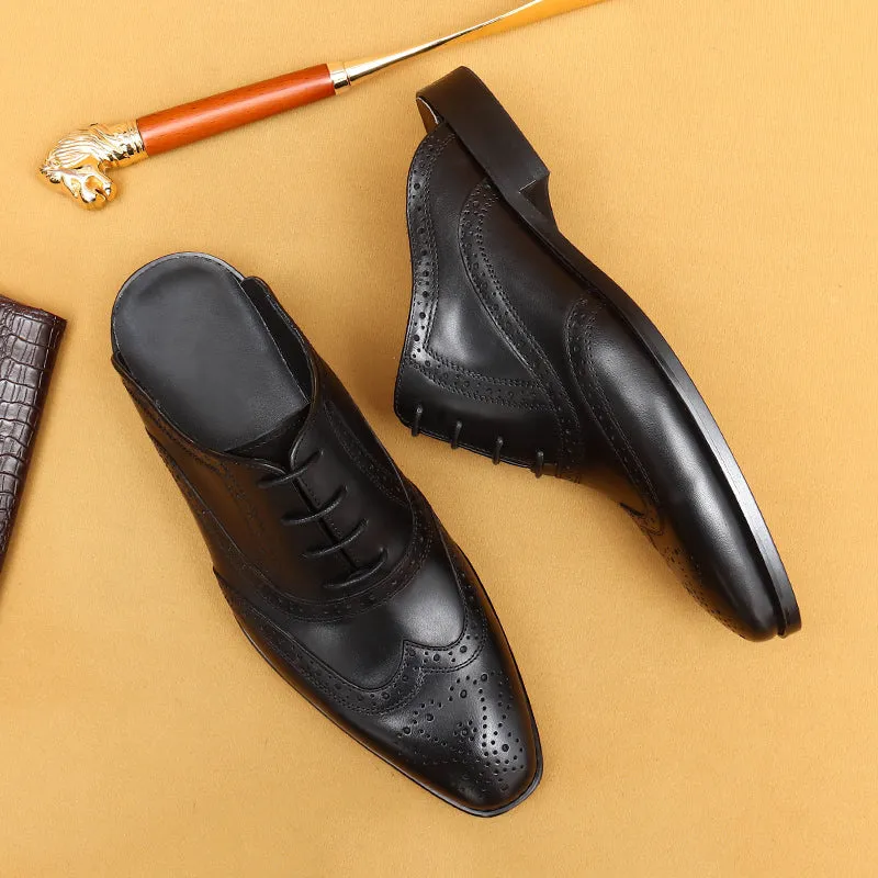 Modish Leather Lace-Up Dress Shoes