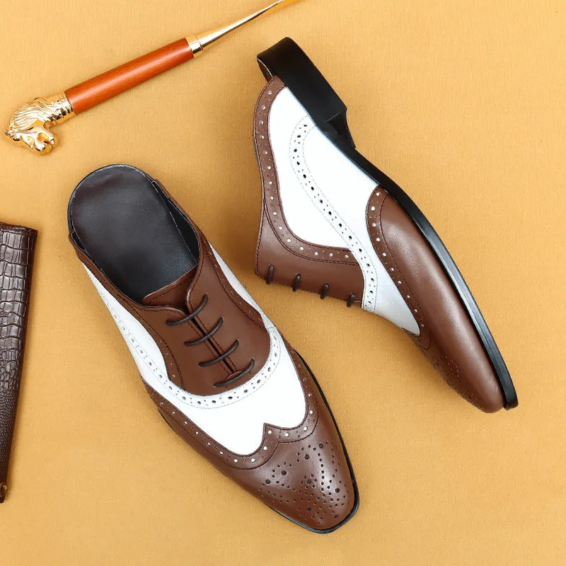 Modish Leather Lace-Up Dress Shoes