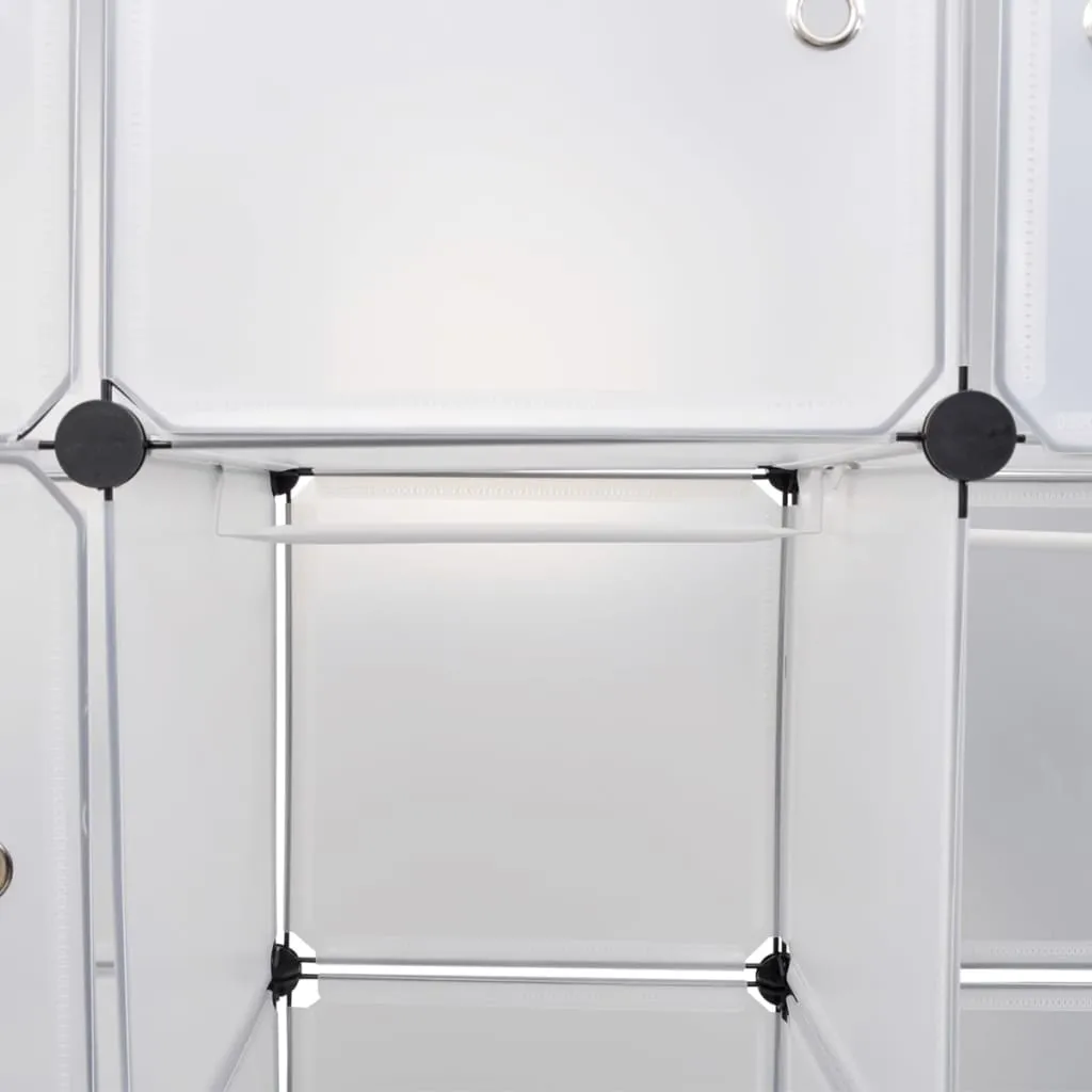 Modular Cabinet 14 Compartments White 37x146x180.5 cm