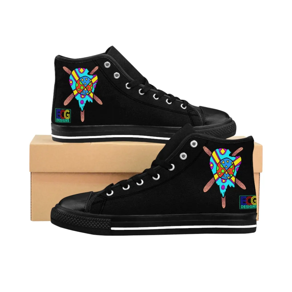 Multicolored Melted Popsicle Women's High-top Sneakers