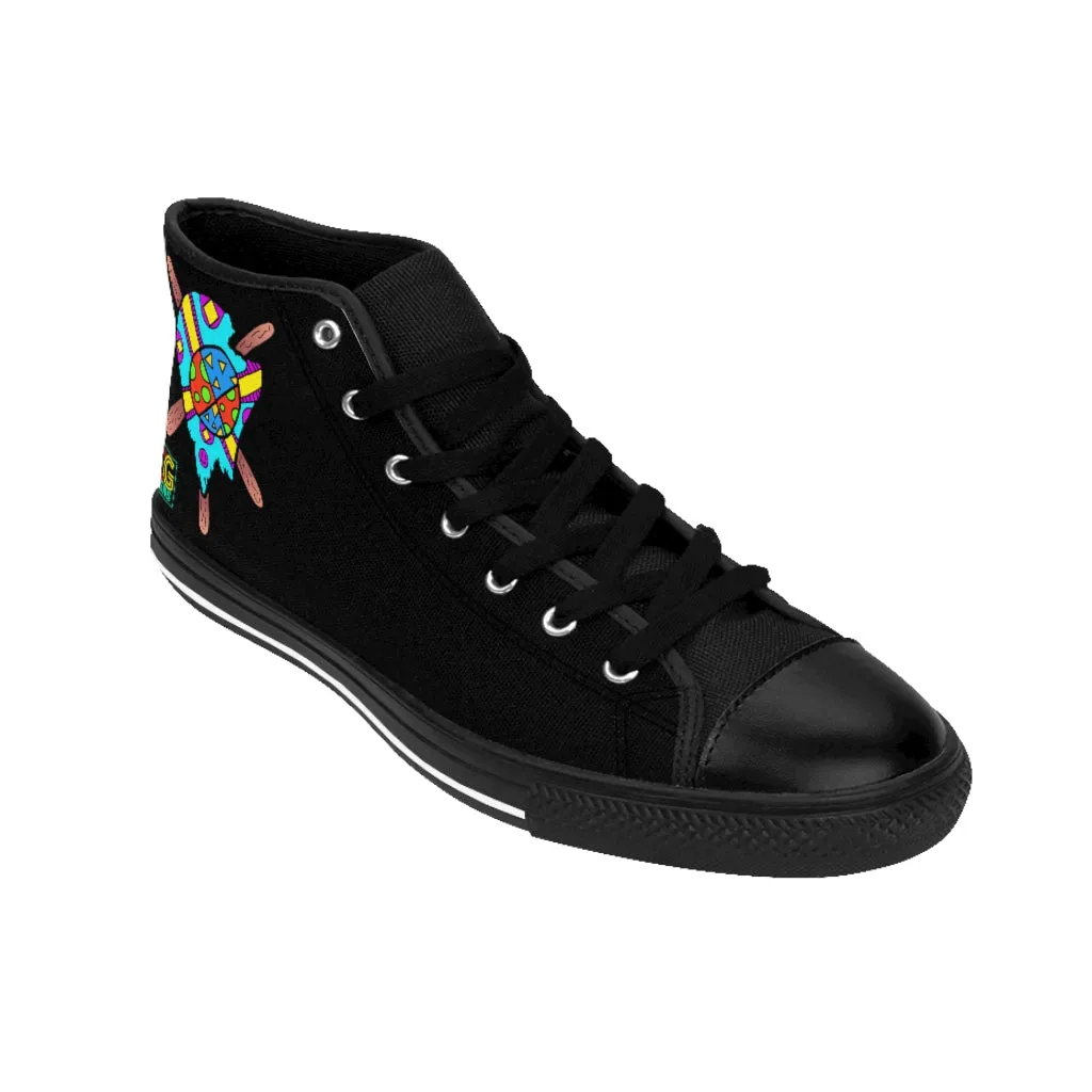 Multicolored Melted Popsicle Women's High-top Sneakers