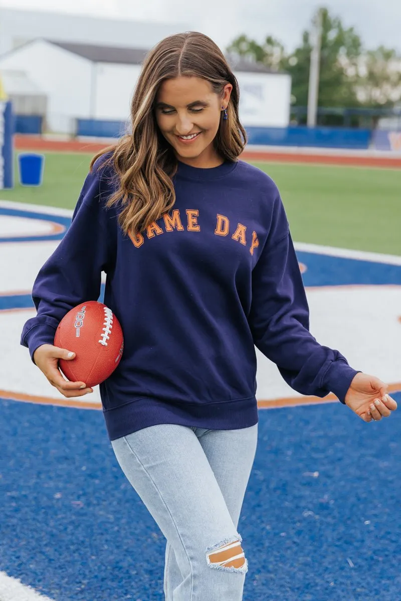 Navy Game Day Sweatshirt - FINAL SALE