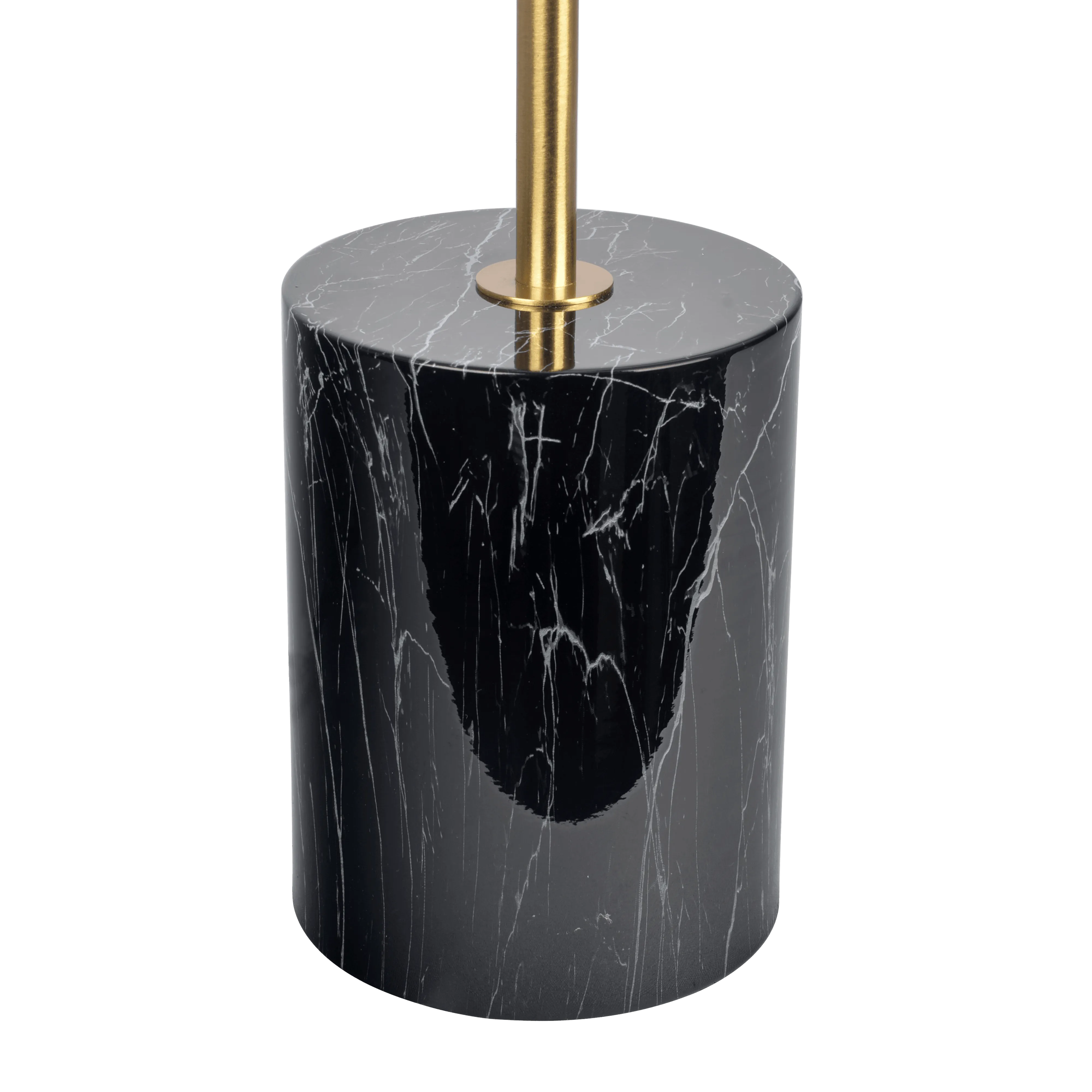 Nova Hydro Black Table Lamp with On/Off Switch Double Lamp with Faux Marble Base