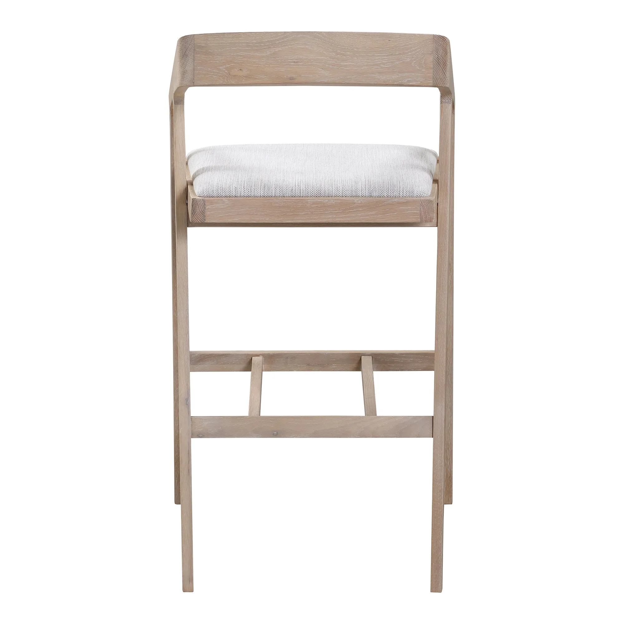 Padma Oak Bar Stool Light Grey