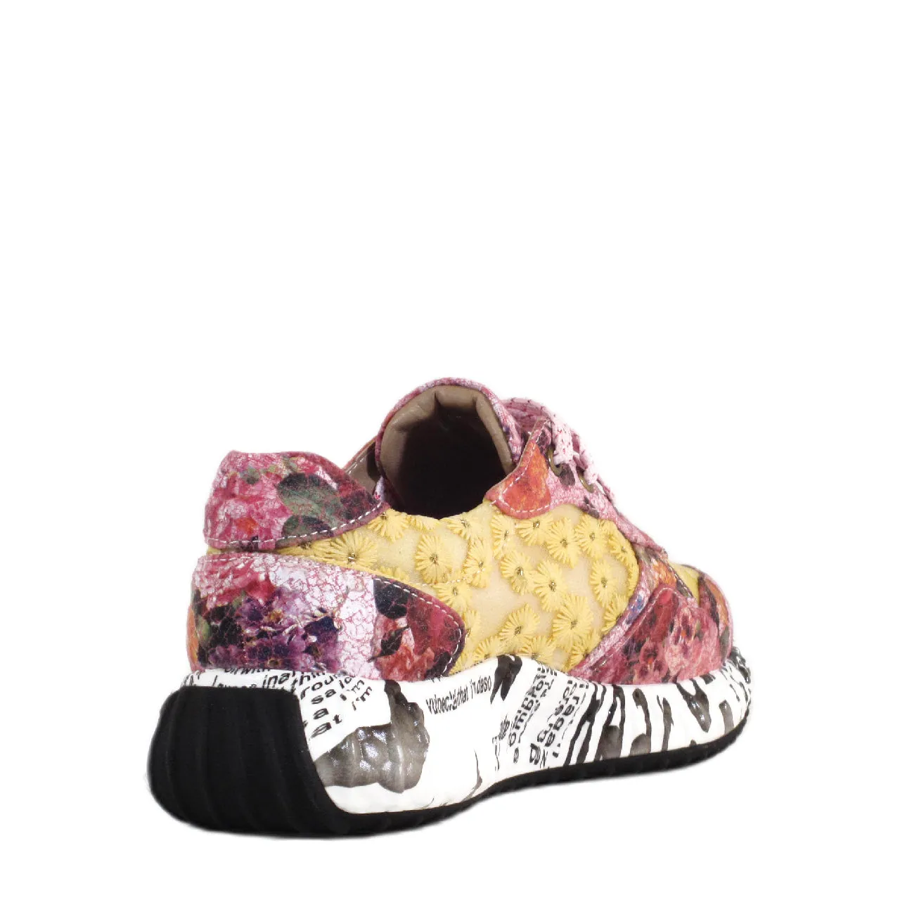 Pinky Floral Dad Sneakers