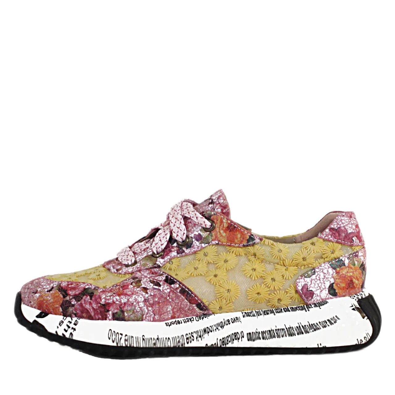 Pinky Floral Dad Sneakers