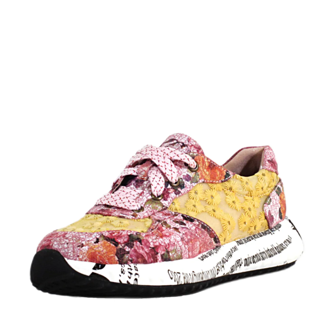 Pinky Floral Dad Sneakers