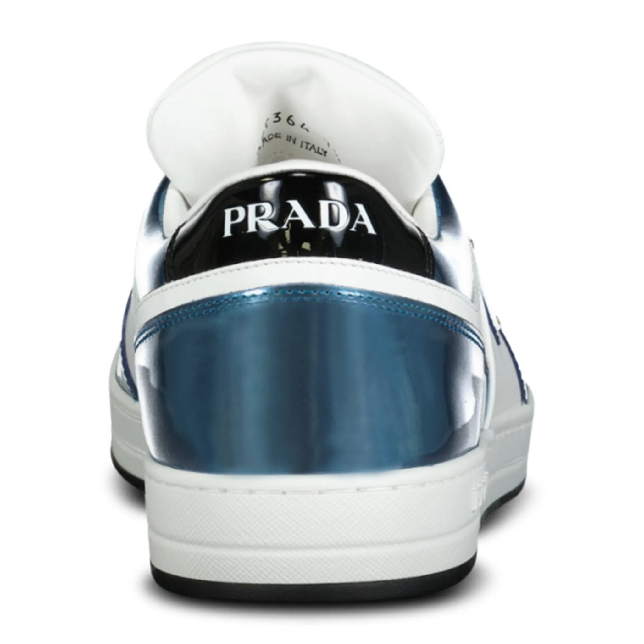 Prada Downtown Patent Sneakers Blue