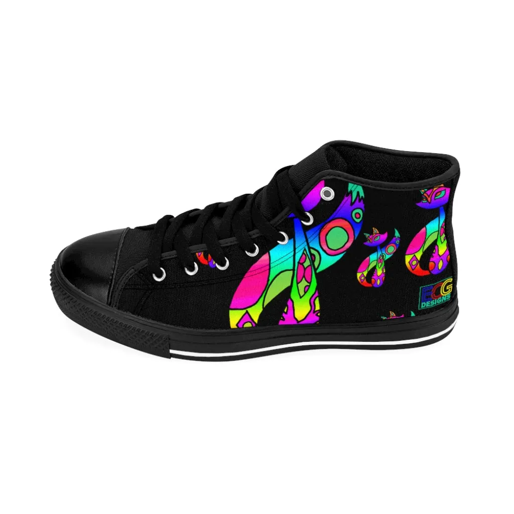 Rainbow Cat Women's High-top Sneakers