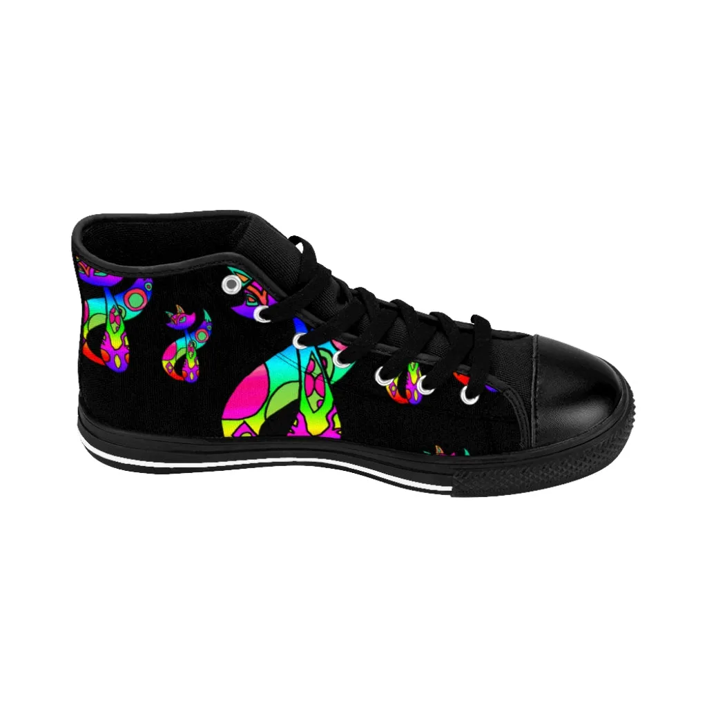 Rainbow Cat Women's High-top Sneakers