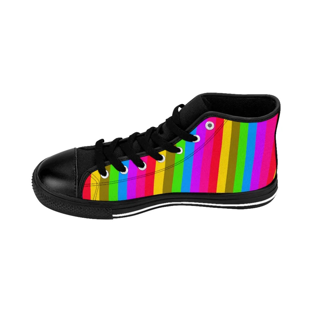 Rainbow Stripes Women's High Tops