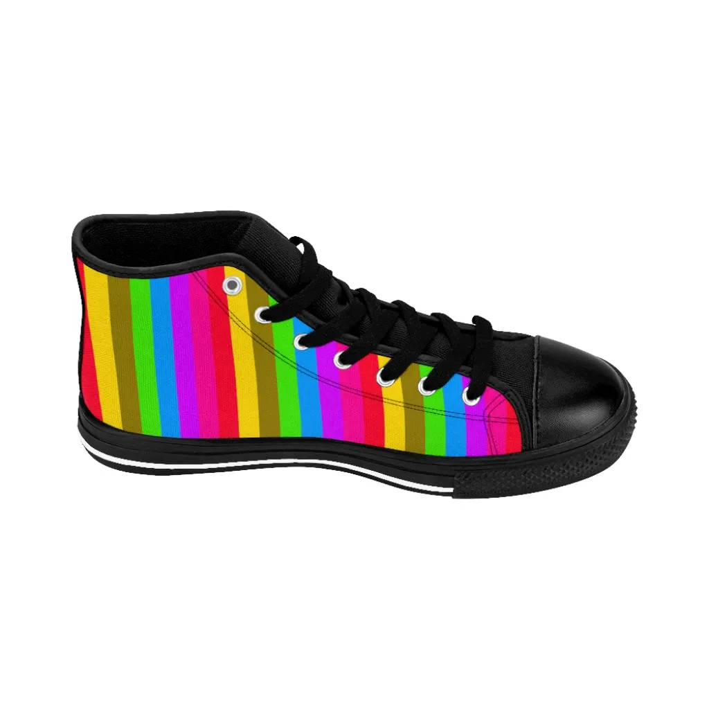 Rainbow Stripes Women's High Tops