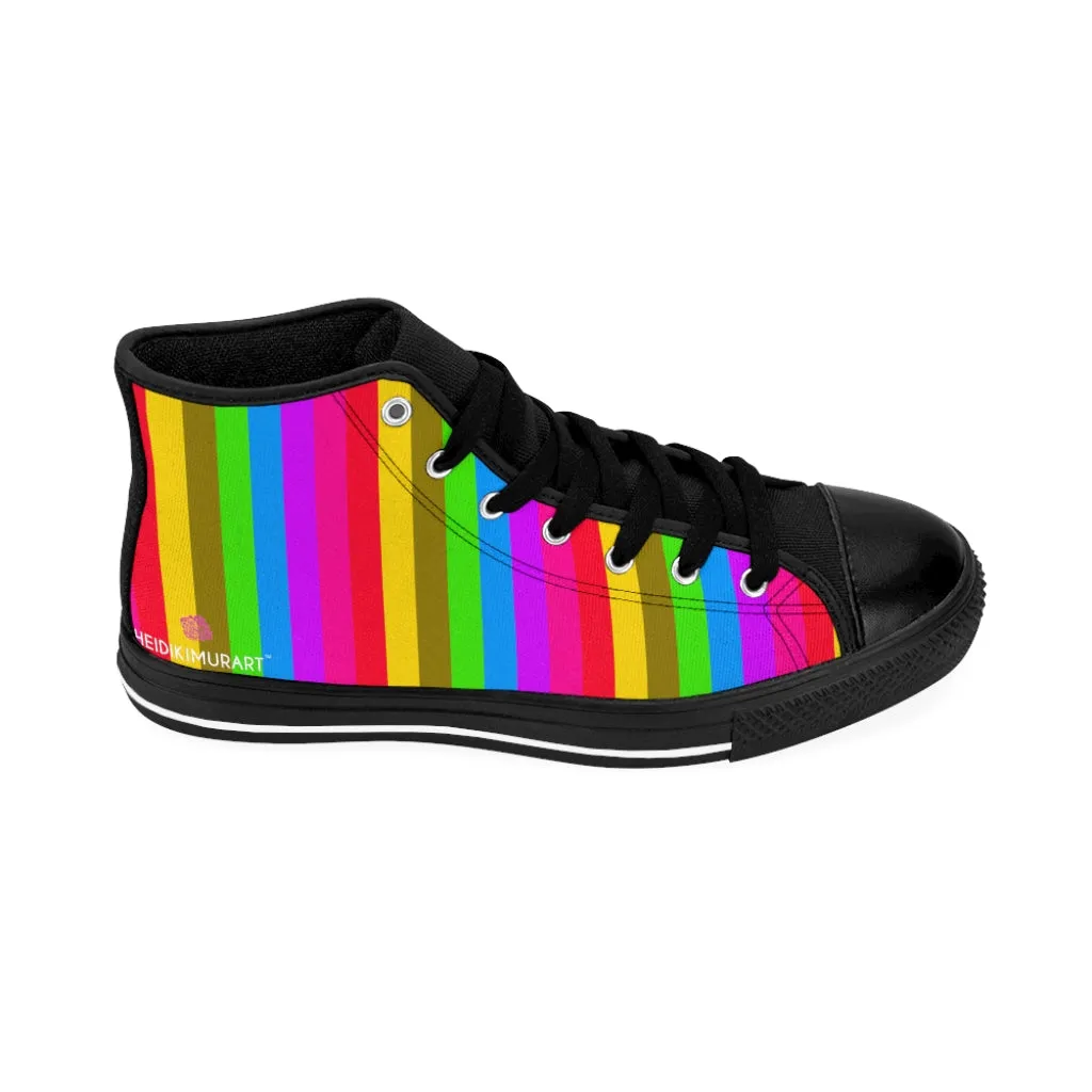 Rainbow Stripes Women's High Tops