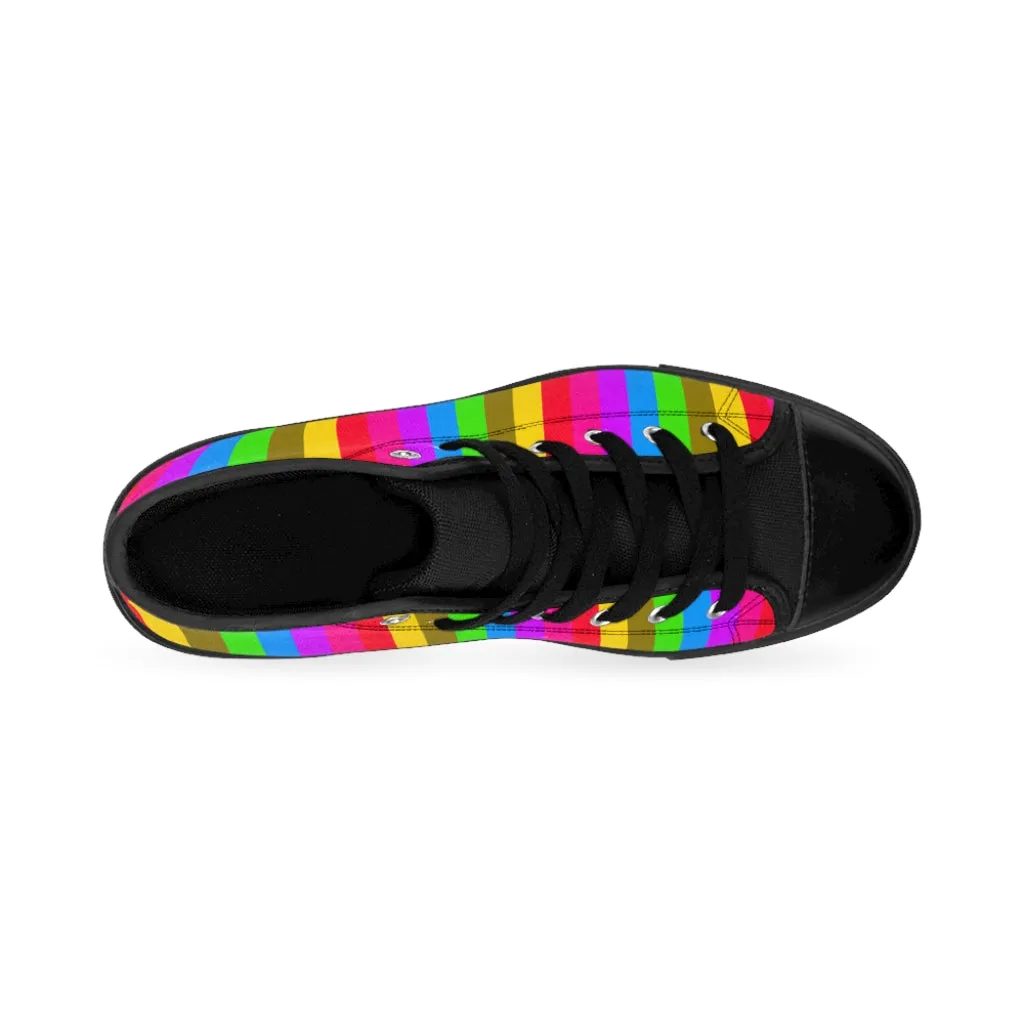 Rainbow Stripes Women's High Tops