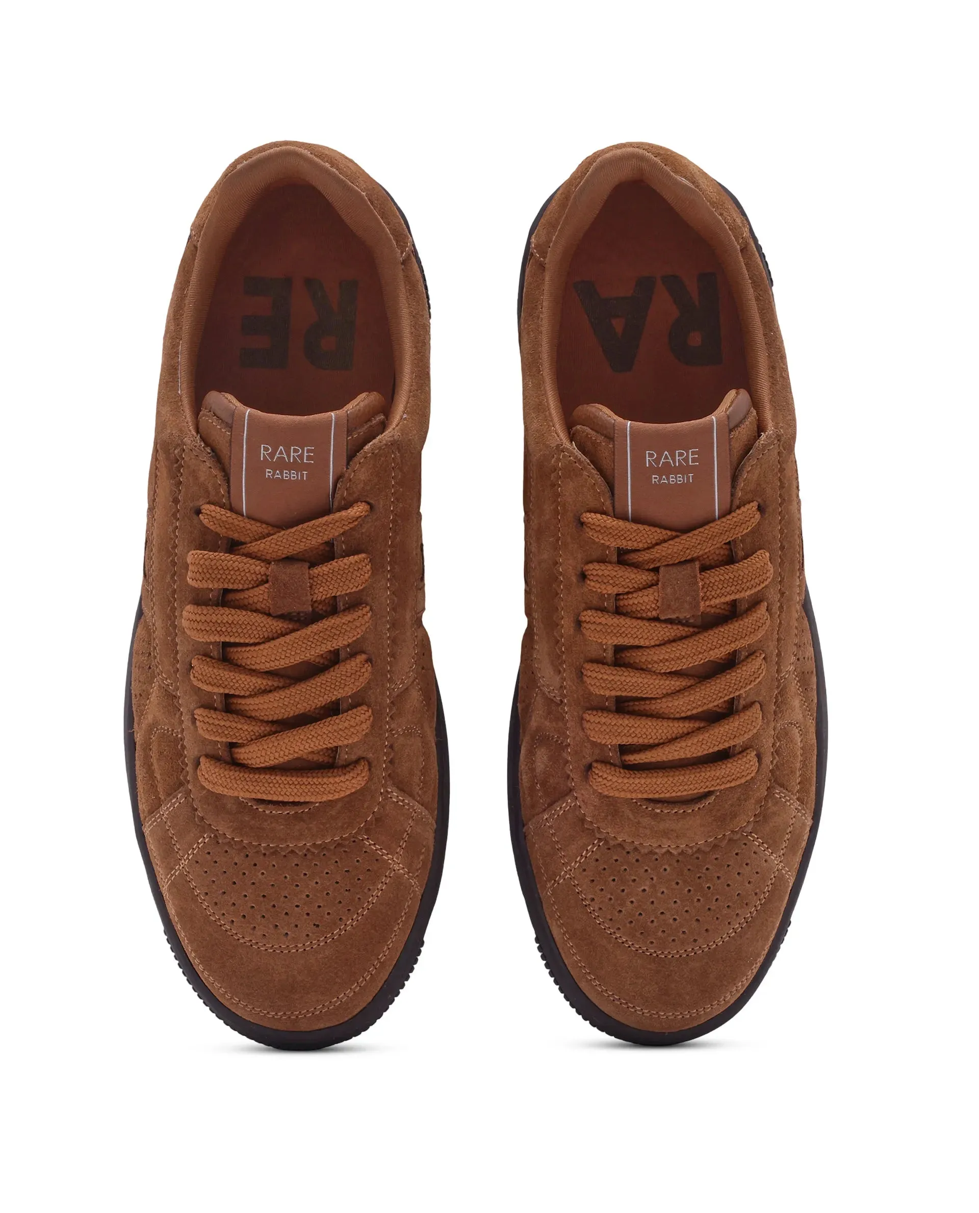 Rare Rabbit Men Ragner Camel Lace-Up Closure Sneaker