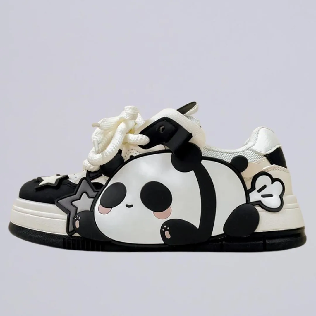 Relaxing Panda Chunky Casual Shoes - Women's