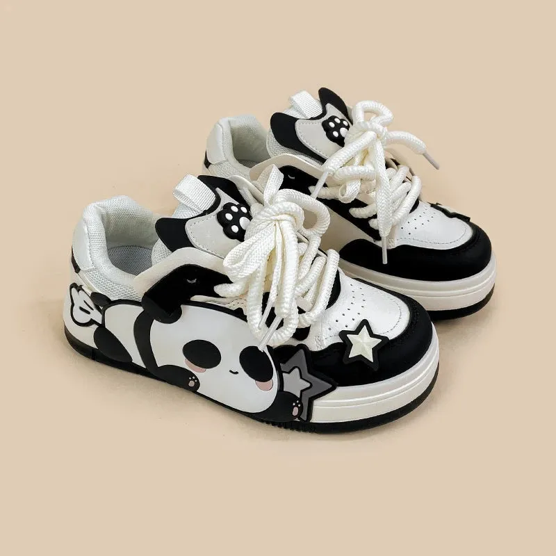 Relaxing Panda Chunky Casual Shoes - Women's