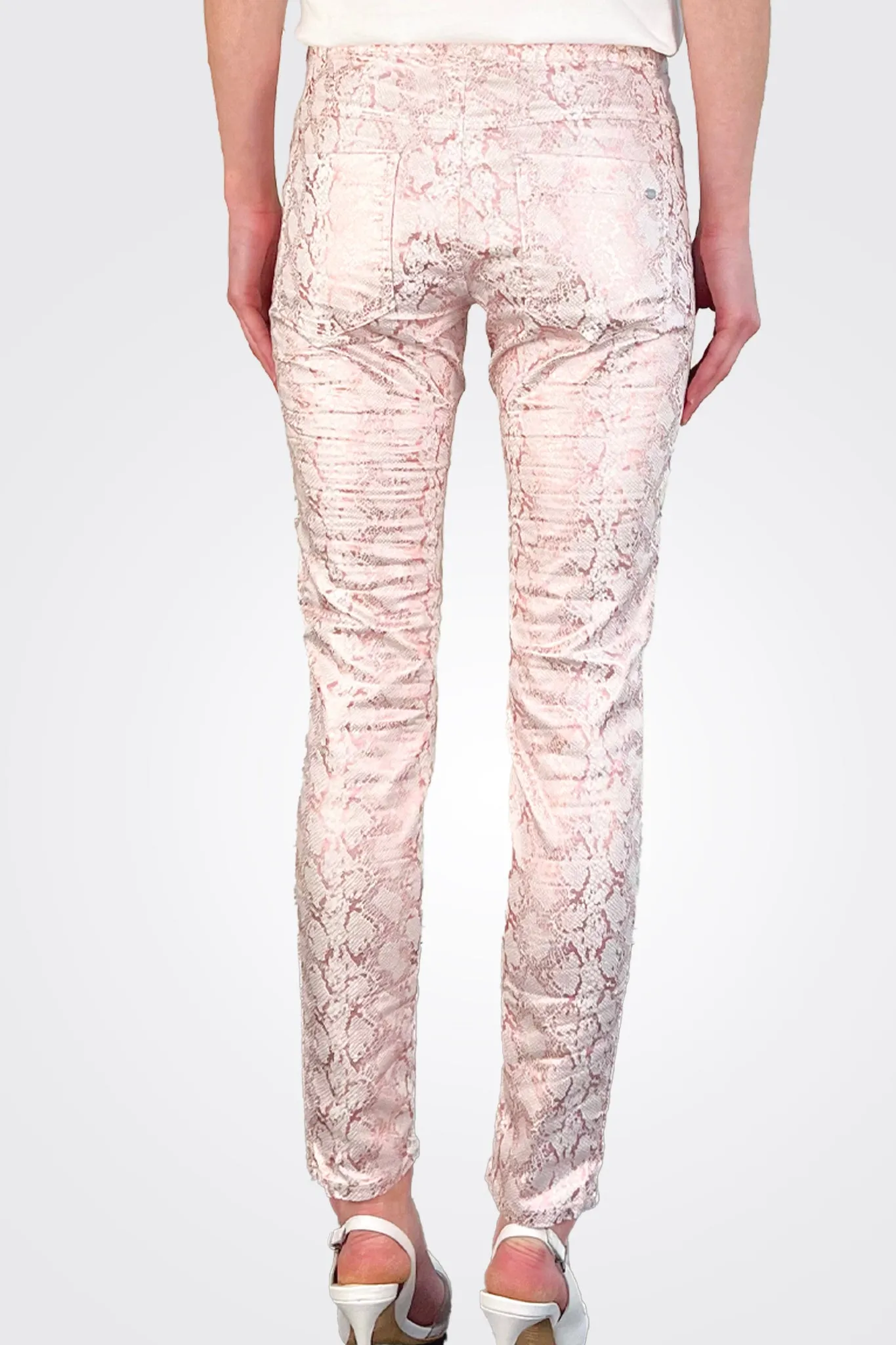 Shely Pants - Rose Gold Python