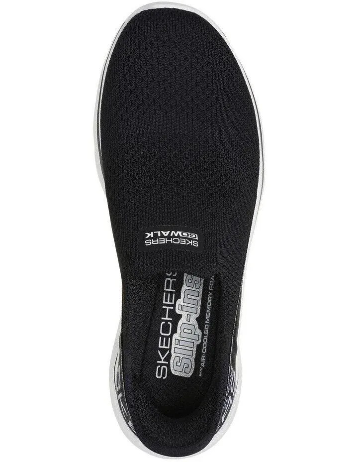 SKECHERS Slip-Ins Go Walk 7 Shoe - MIA - Black/White - Womens - Ladies