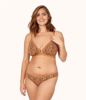 The Busty Bralette - Print: Latte Leopard