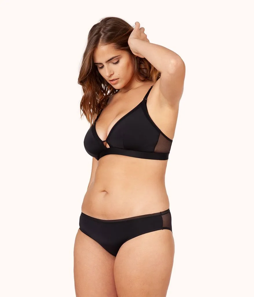 The Busty Nursing Bralette: Jet Black