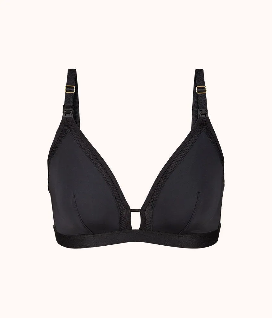 The Busty Nursing Bralette: Jet Black