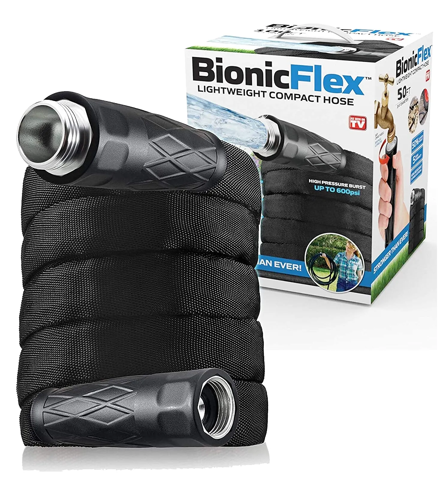 Ultra-Durable, Lightweight 50' Bionic Flex Garden Hose