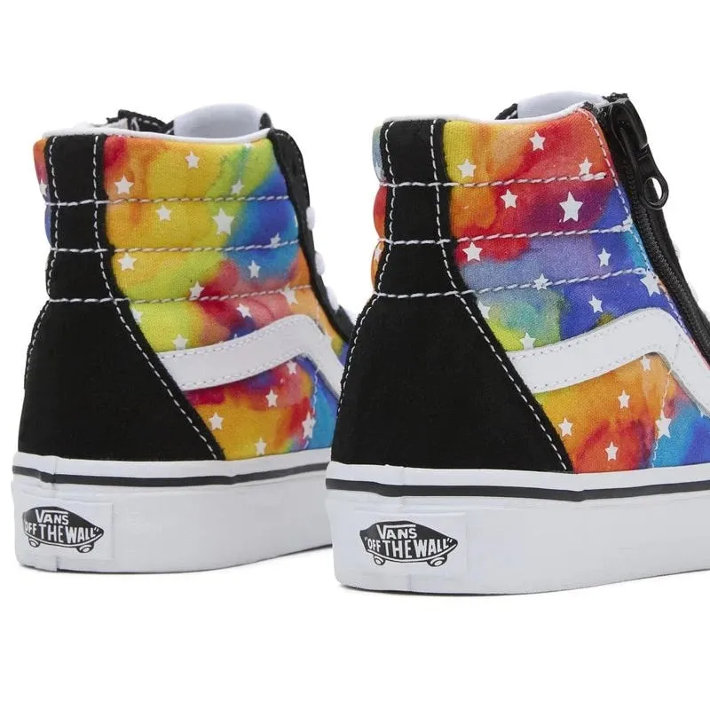 Vans Sk8-Hi Side Zip Kids Reissue - Rainbow Galaxy Black / Multi