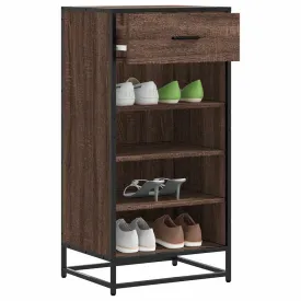 vidaXL Shoe Rack Brown Oak 48x38x97.5 cm Engineered Wood