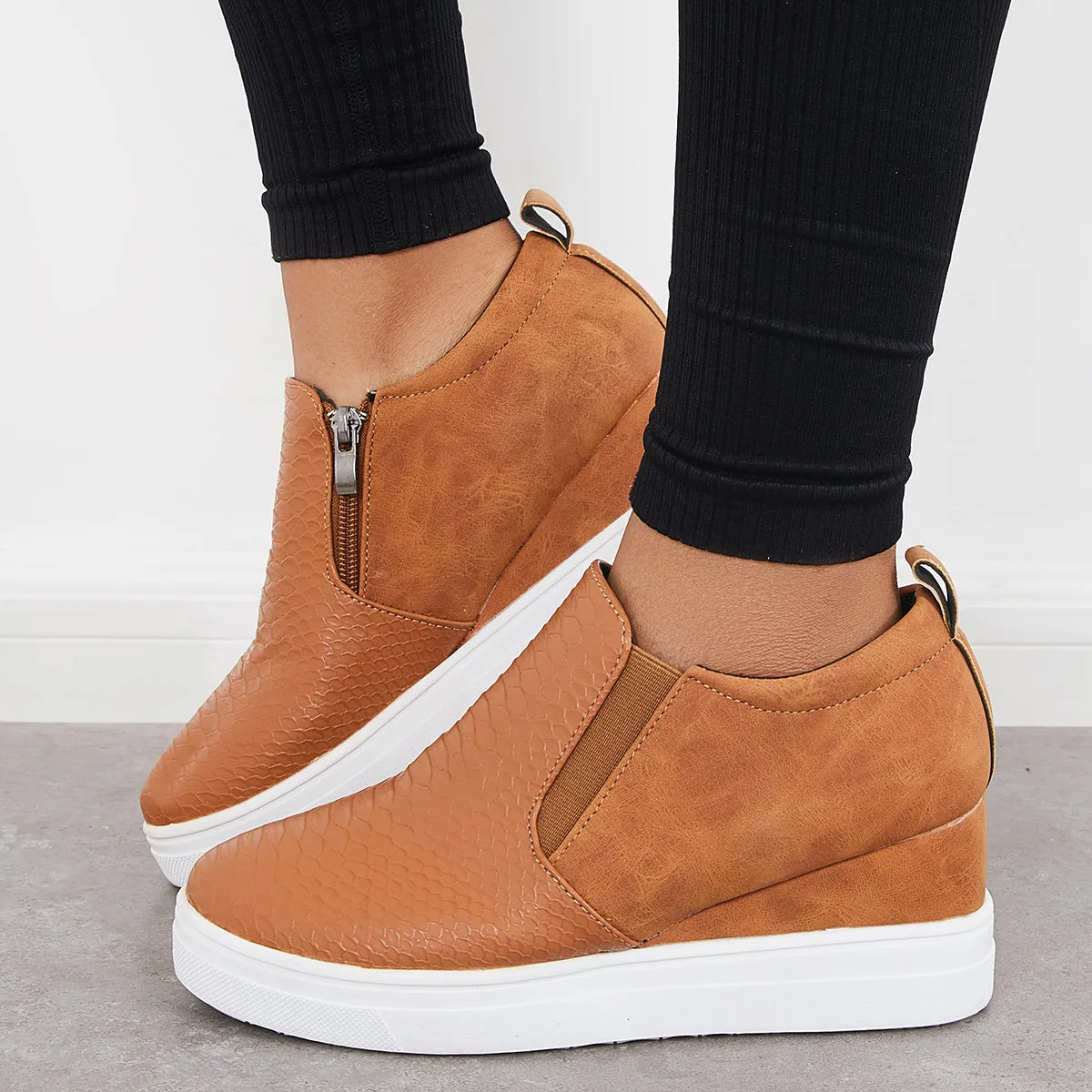 Women Casual Slip on Platform Wedge Sneakers