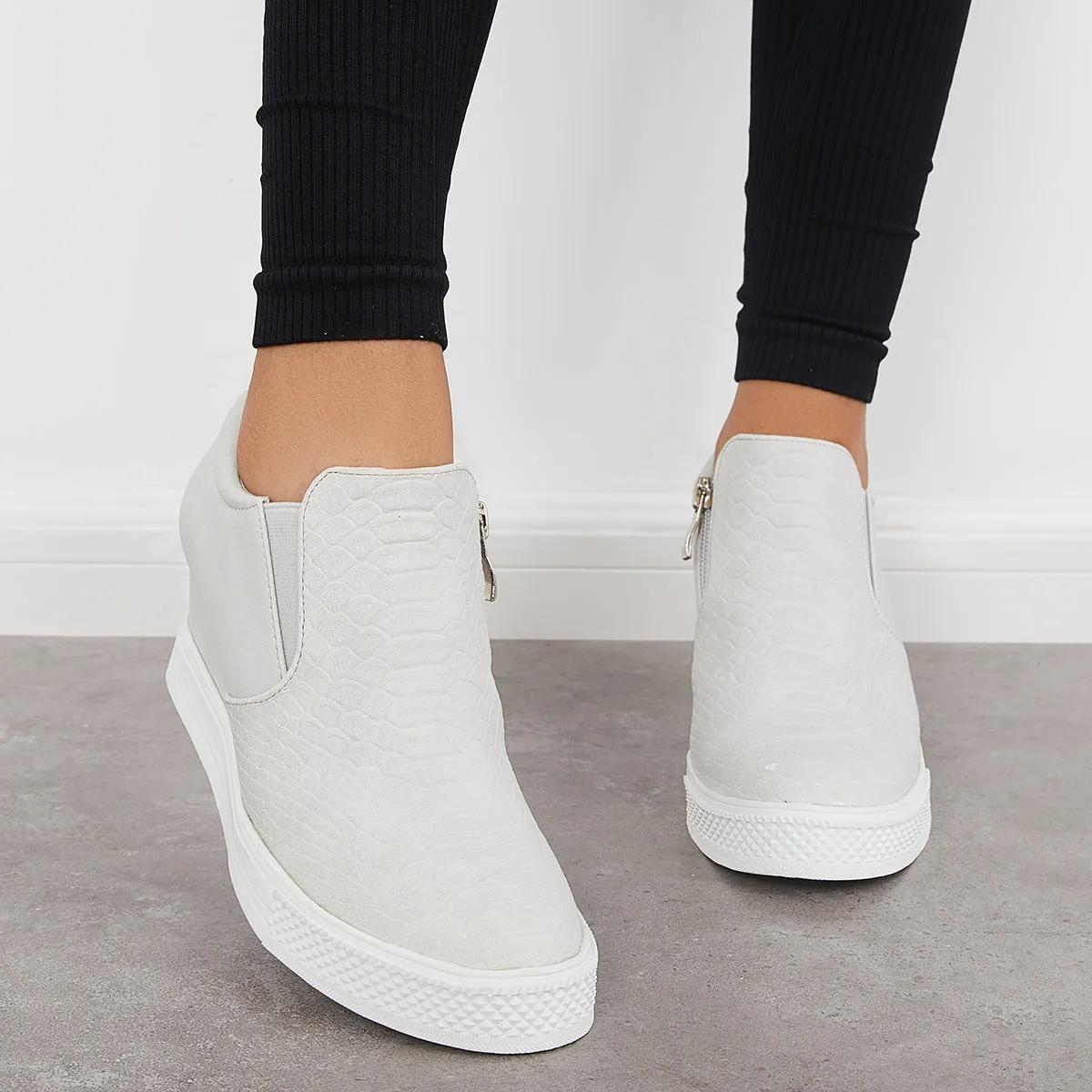 Women Casual Slip on Platform Wedge Sneakers