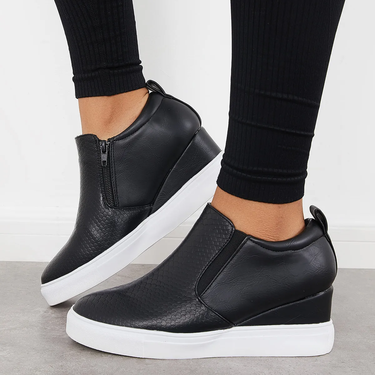 Women Casual Slip on Platform Wedge Sneakers