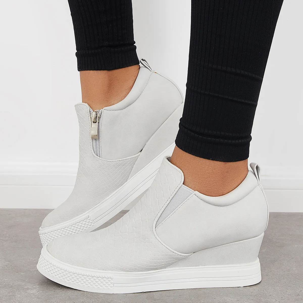 Women Casual Slip on Platform Wedge Sneakers