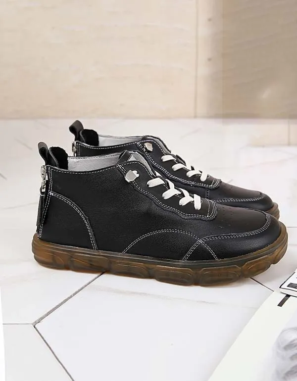 Women's Comfortable  Casual Leather Sneakers