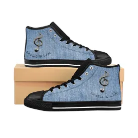 Women's High-top /Jean /Music Is Life Sneakers