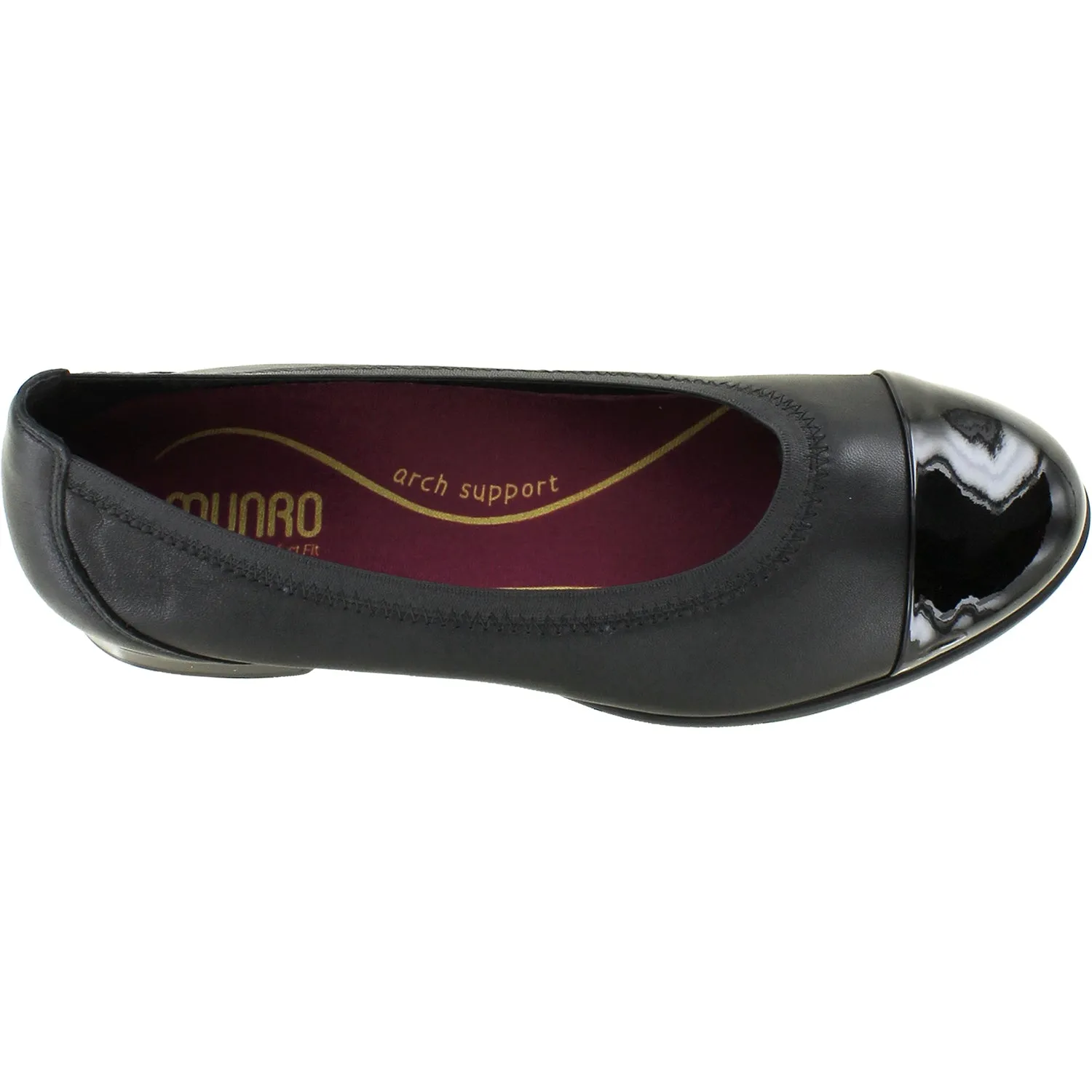 Women's Munro Mila Black Combo Leather/Patent