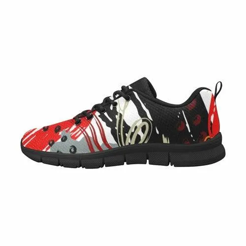 Women's Sneakers, Black And White Running Shoes For Women